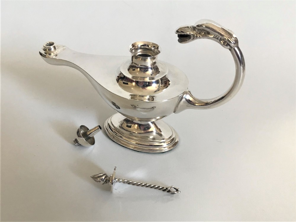 A Chester silver Aladdins Lamp table lighter View V