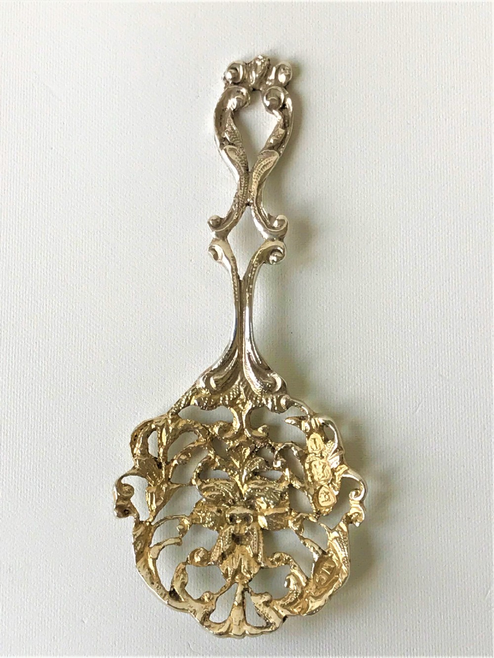 A Petite Victorian William Comyns Silver Caddy Spoon