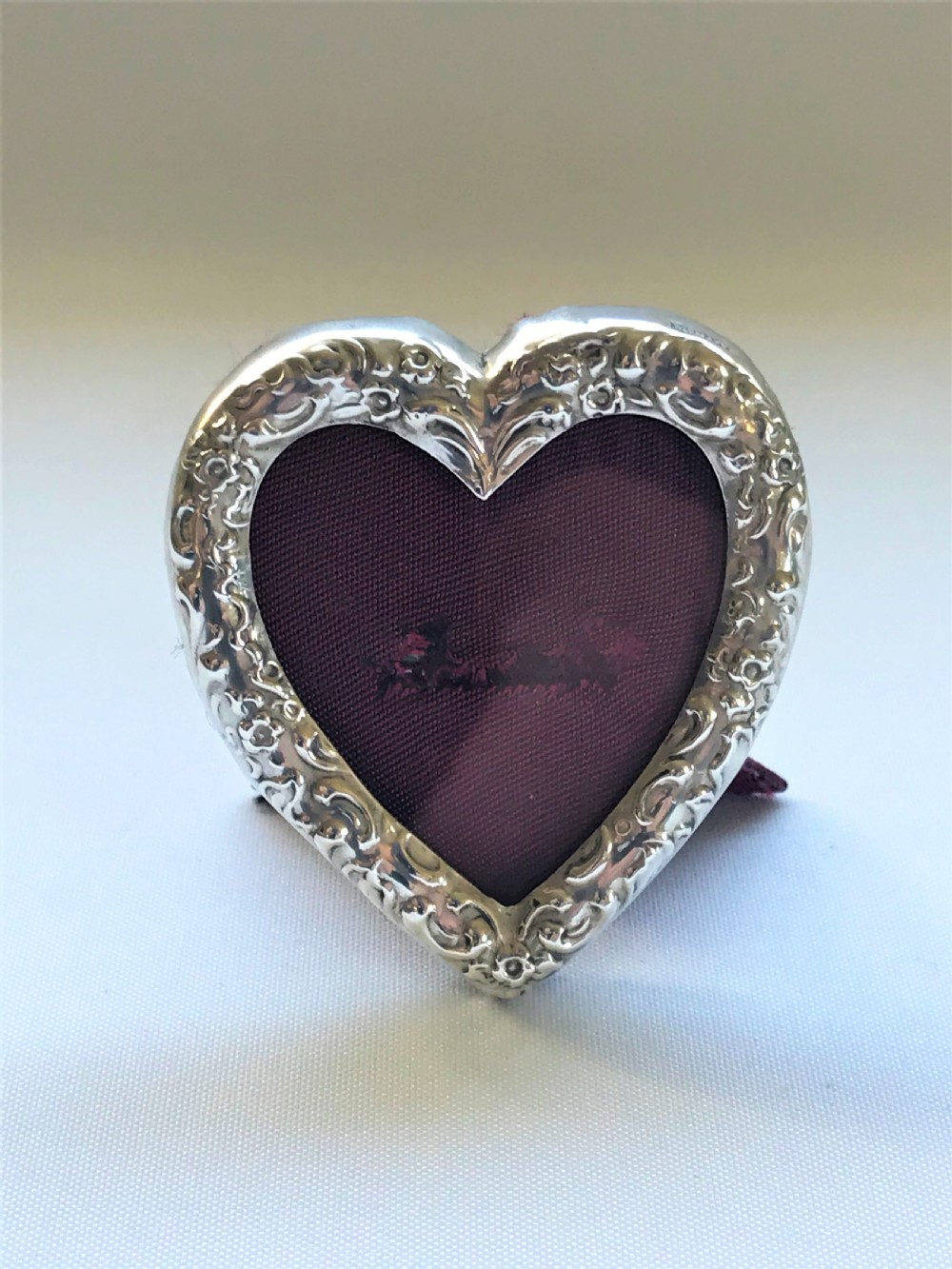 A late Victorian miniature silver heart shaped frame View II