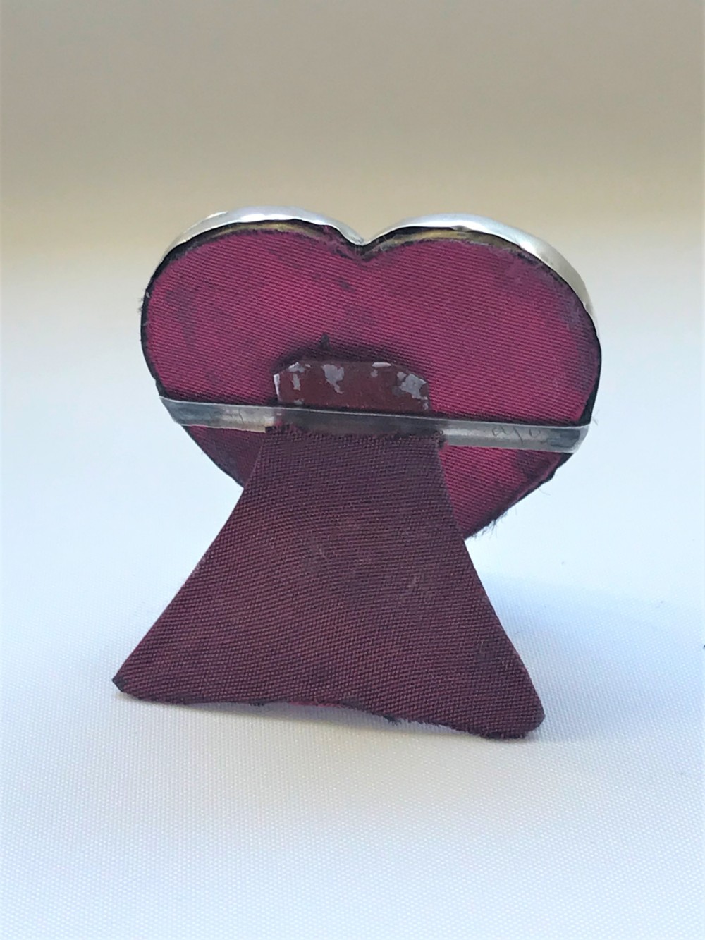 A late Victorian miniature silver heart shaped frame View III