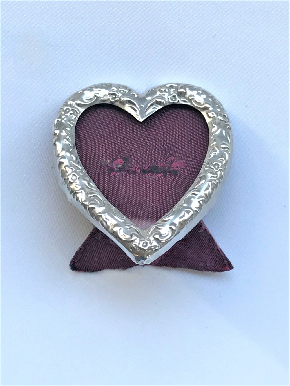 A late Victorian miniature silver heart shaped frame View IV