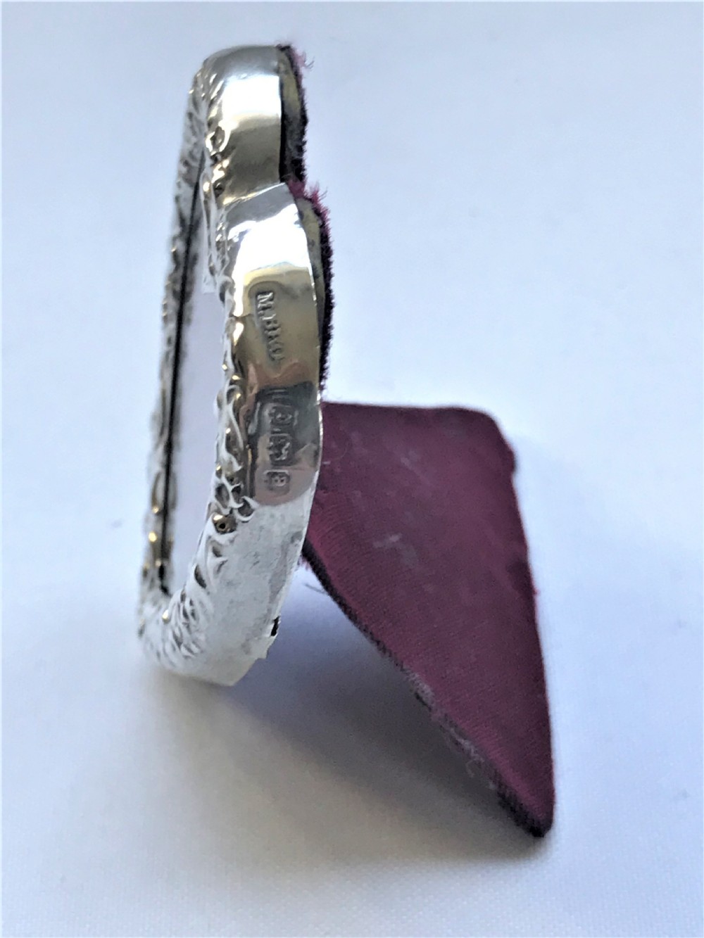 A late Victorian miniature silver heart shaped frame View VI