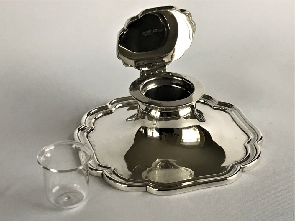 A handsome George V silver inkwell View VII
