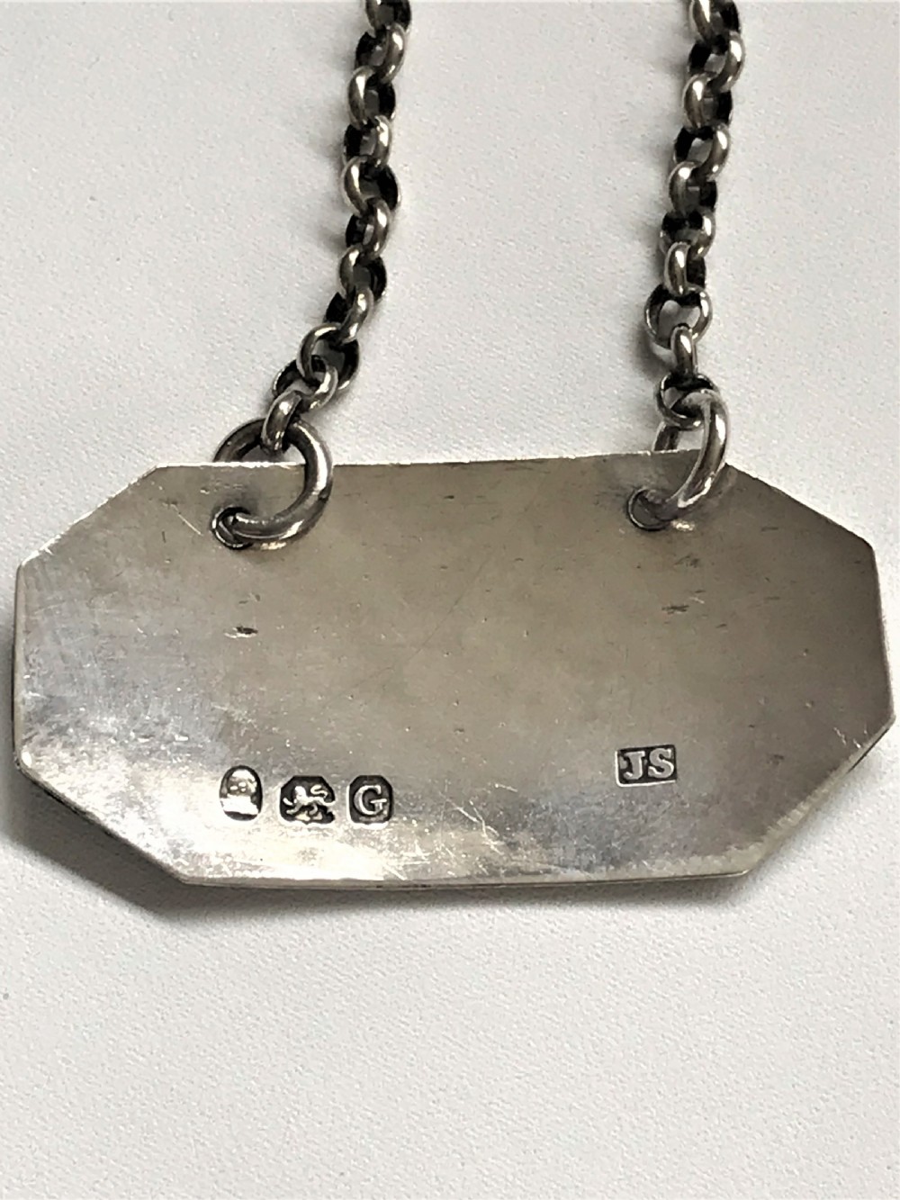 A Georgian silver Brandy decanter label View III