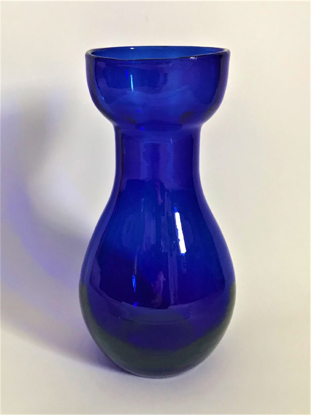 A Bristol Blue Victorian glass hyacinth vase