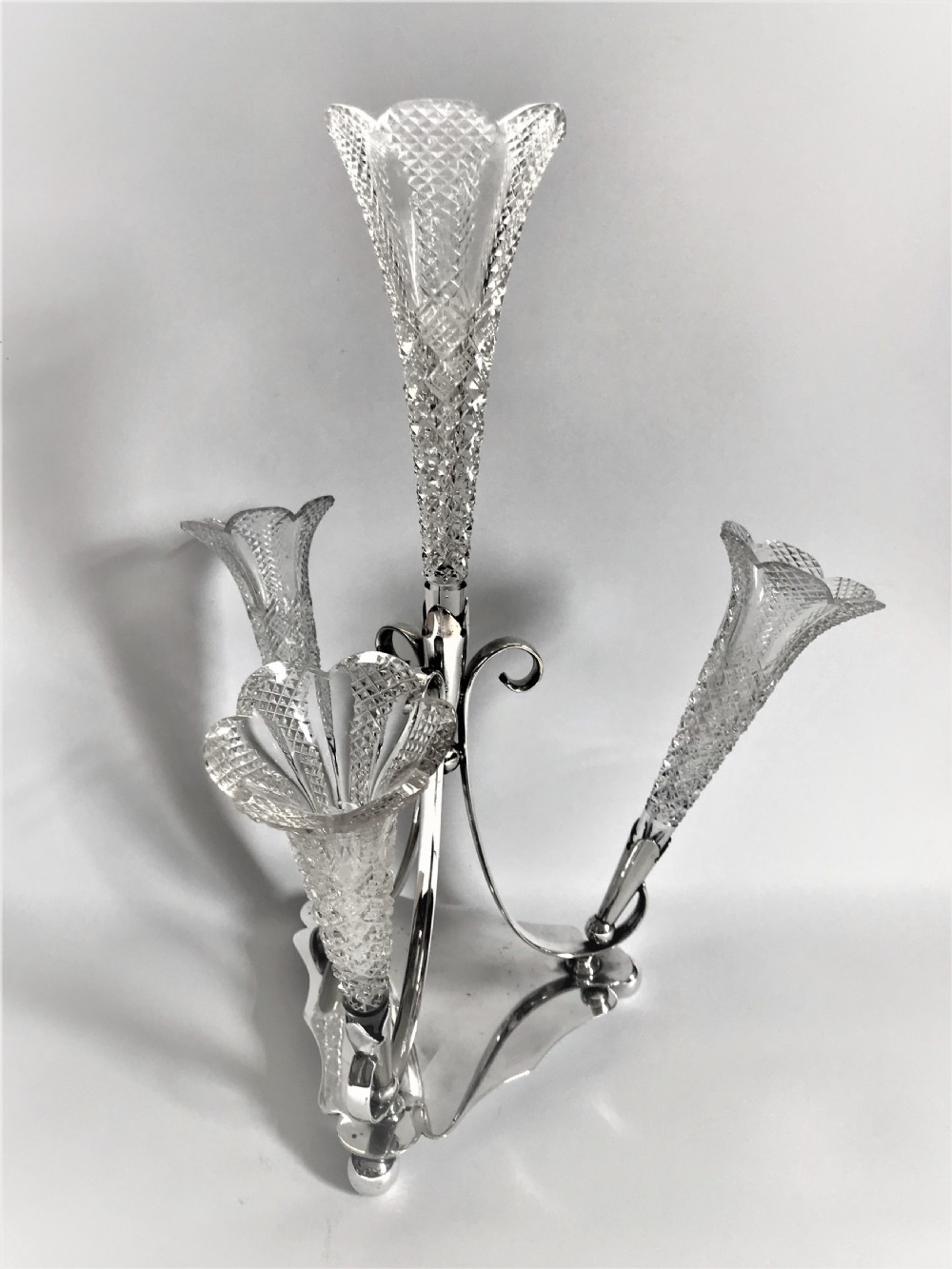 A gorgeous Art Nouveau silver plated epergne View II