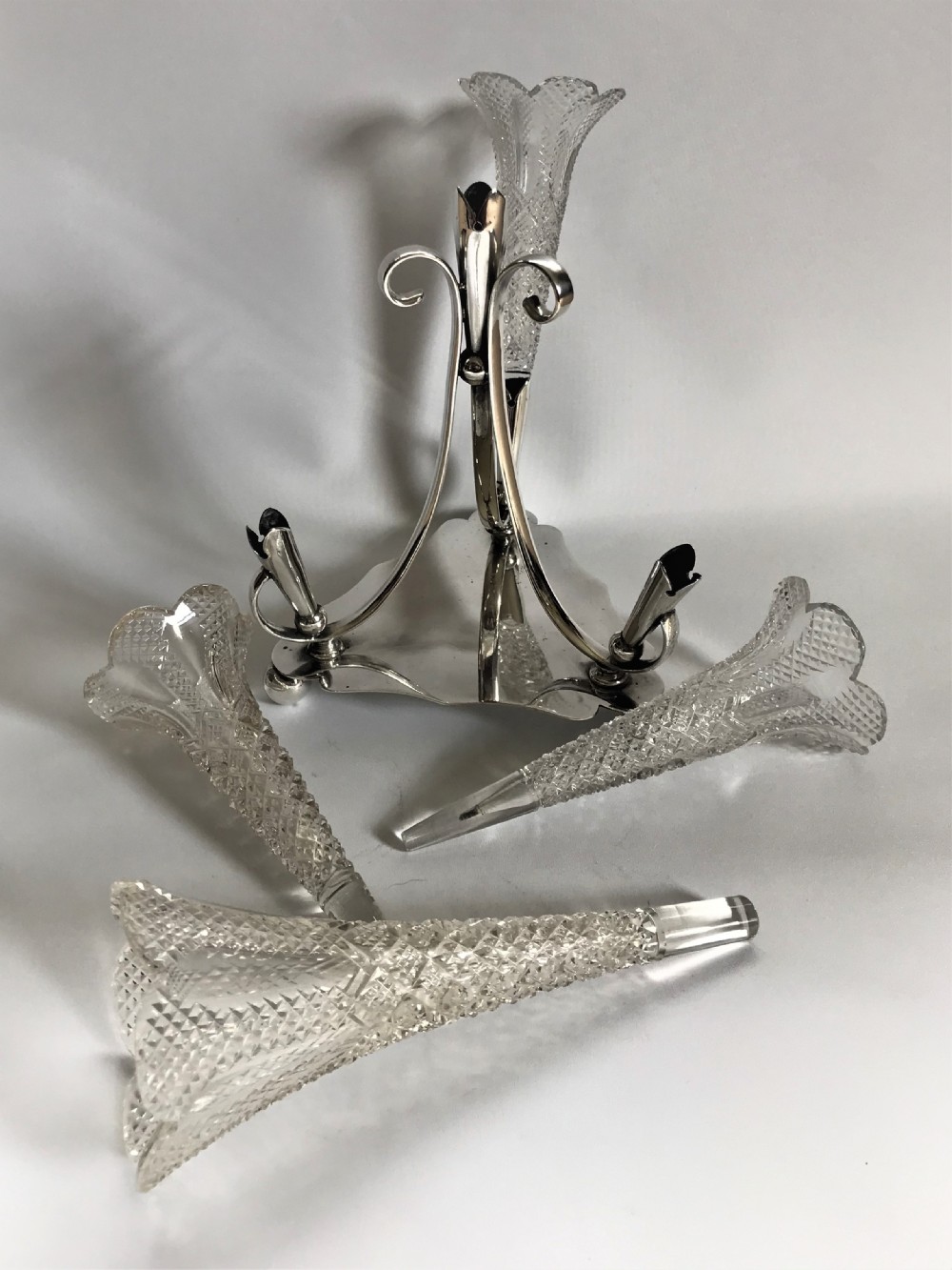 A gorgeous Art Nouveau silver plated epergne View VI