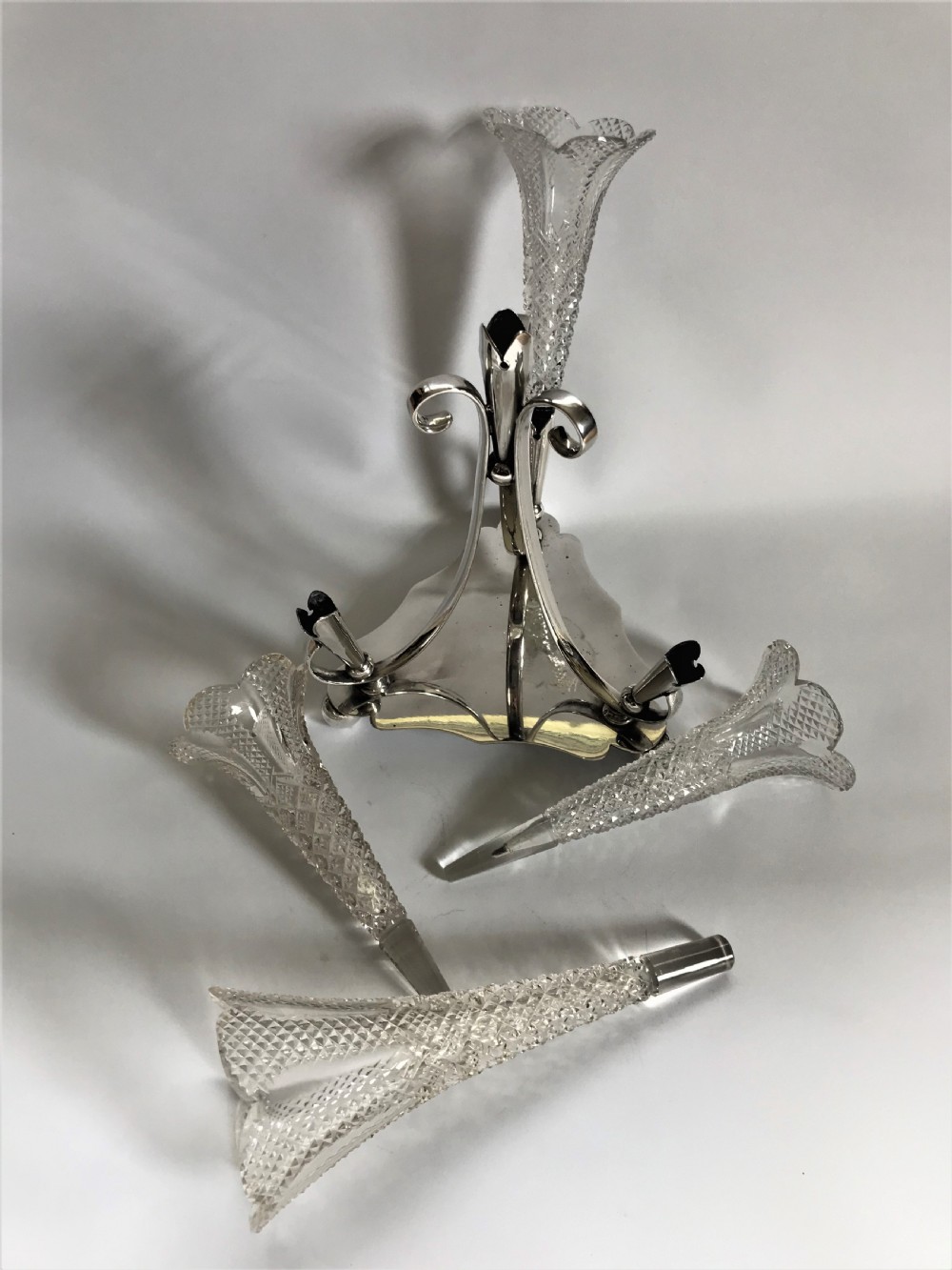 A gorgeous Art Nouveau silver plated epergne View VII