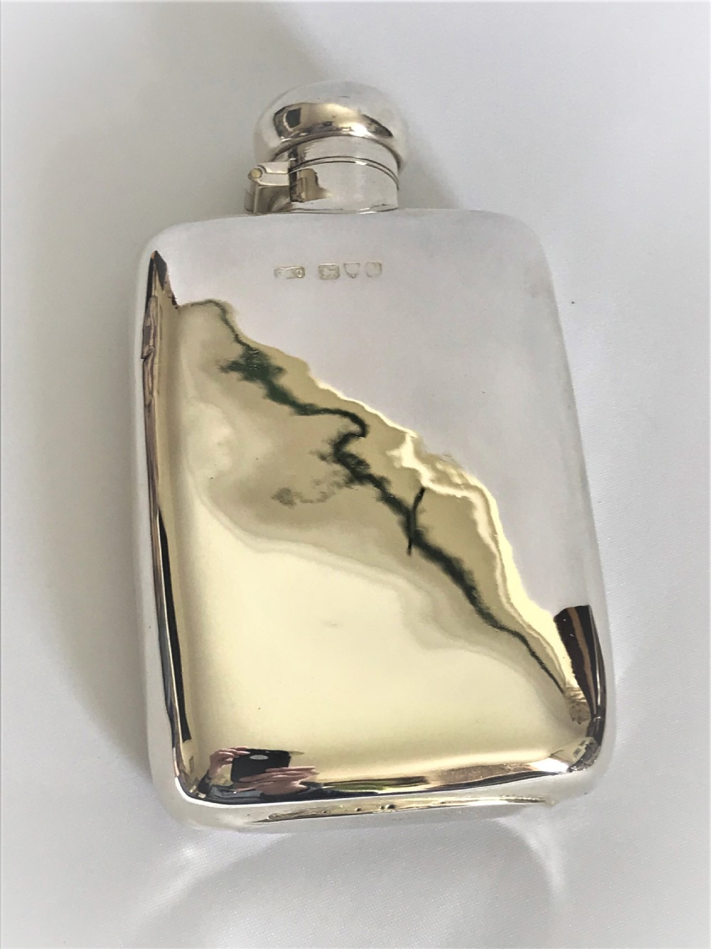 A superb Chester silver Victorian hip flask  View II