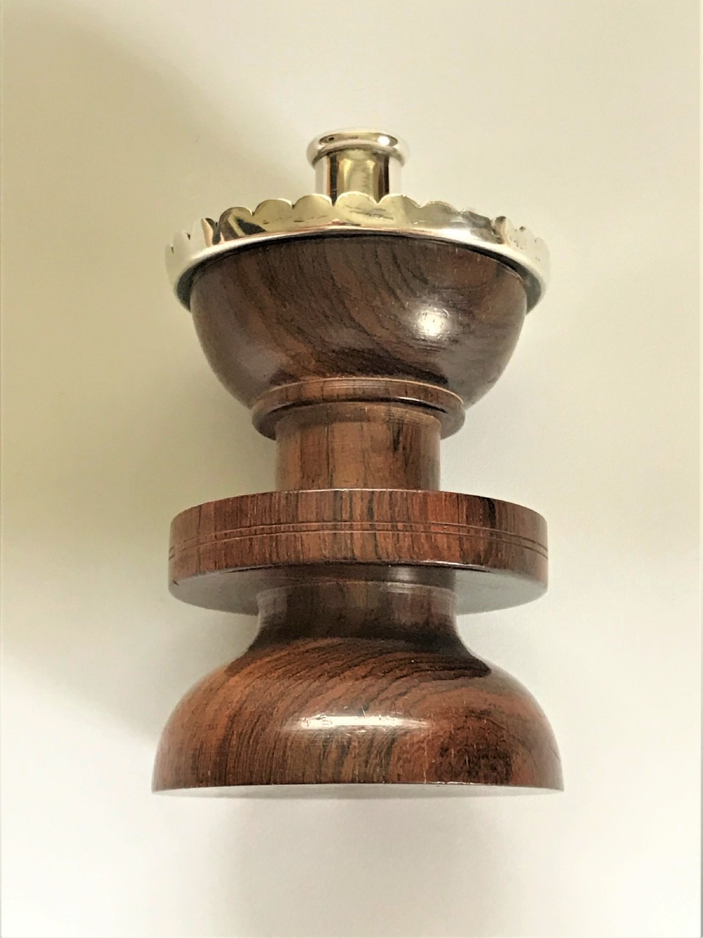 A charming Edwardian Silver & Rosewood Altar Taper Stick View IV