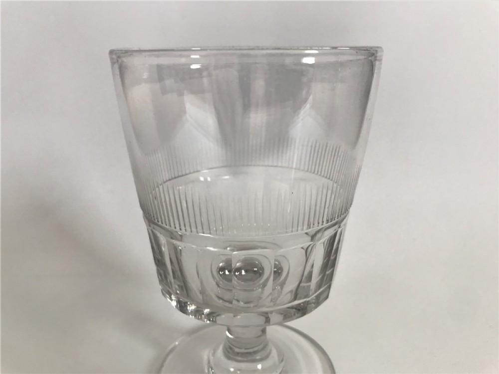 A stylish Regency cut glass bucket rummer View IV