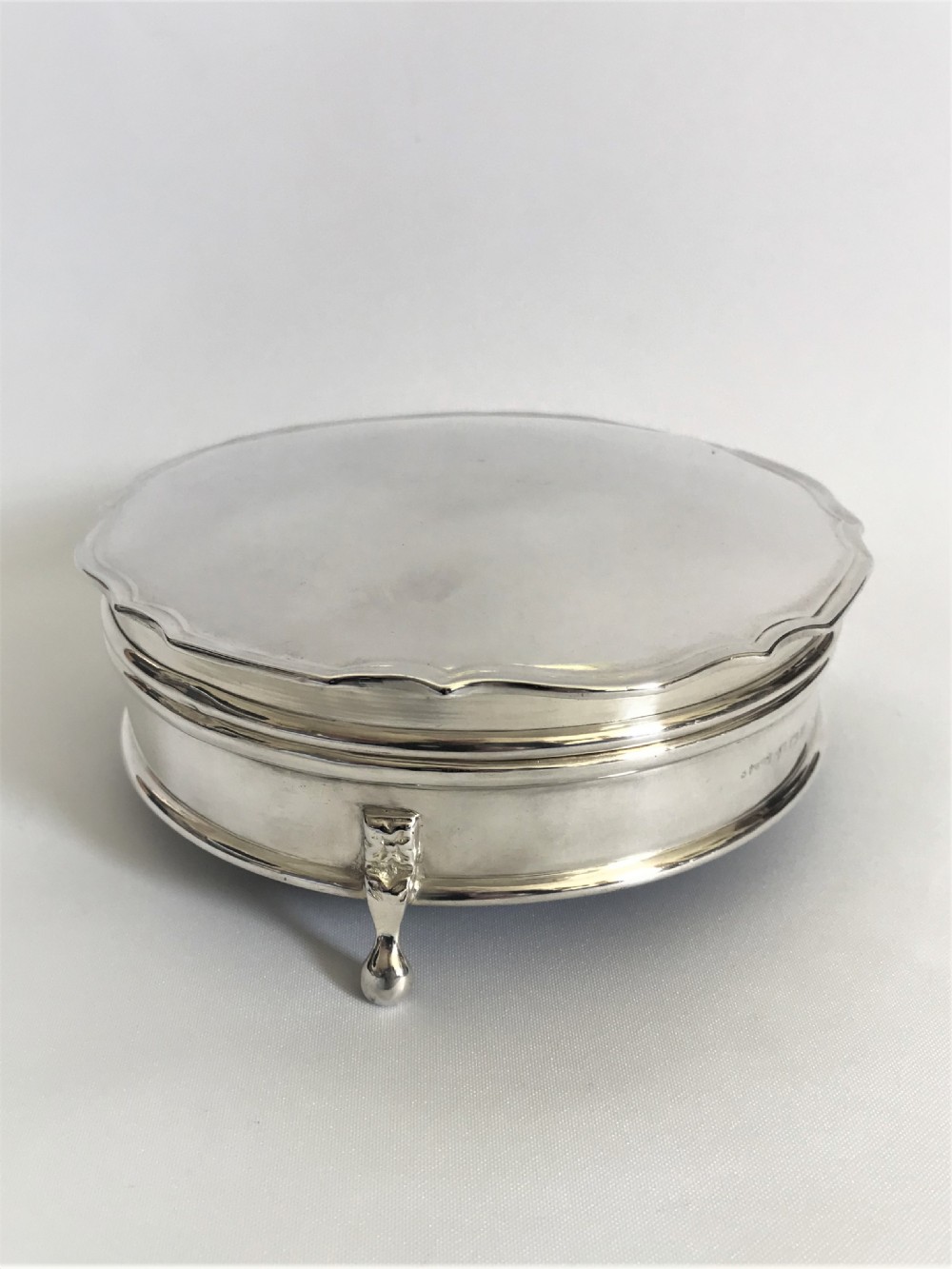 A fabulous large silver jewel/cuff link box