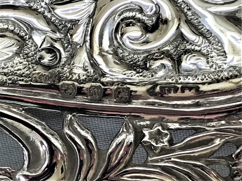 A gorgeous late Victorian silver pen tray View VI