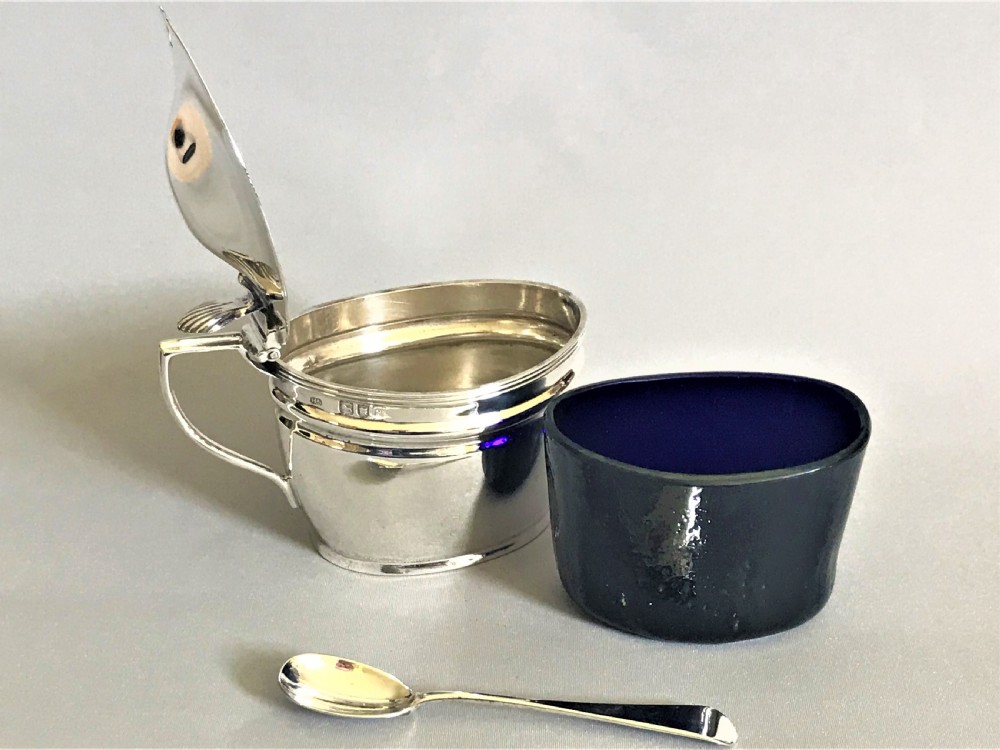 A handsome Victorian mustard pot and spoon View VII