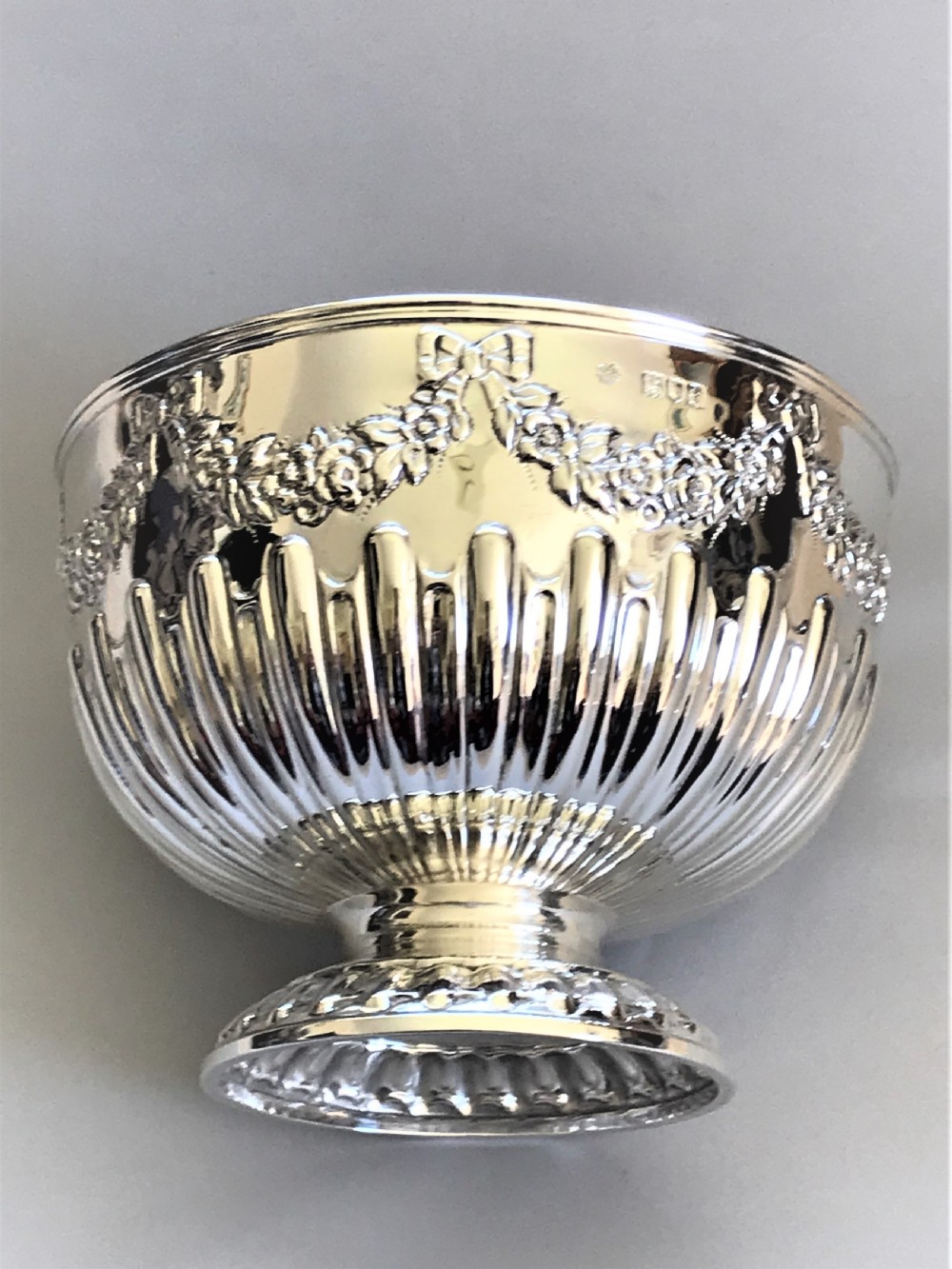 A superb Edwardian silver rose bowl View VI