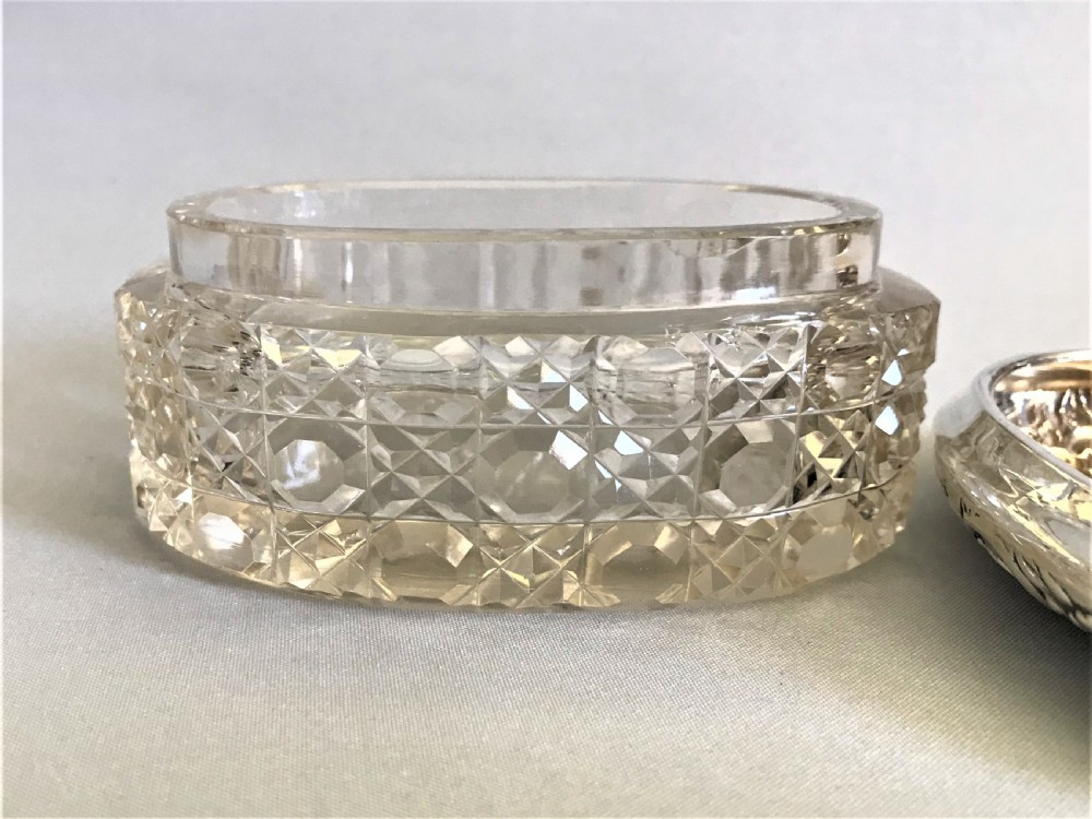 A superb late Victorian silver & cut glass trinket pot View IV