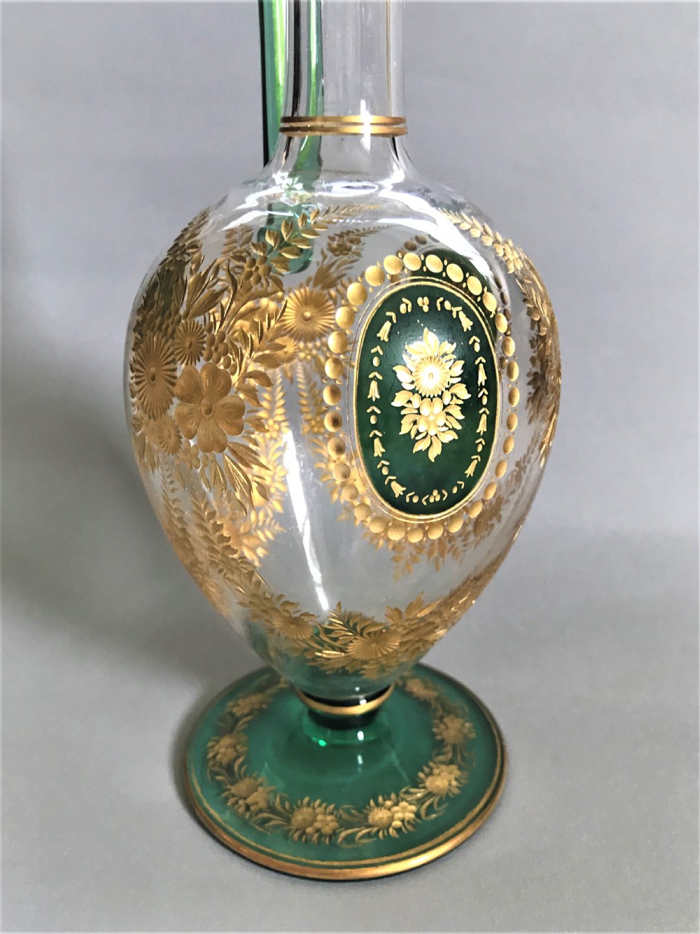 A fabulous Moser gilded wine jug and glasses View IV