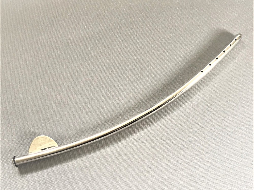 Medical interest. A rare female silver catheter 