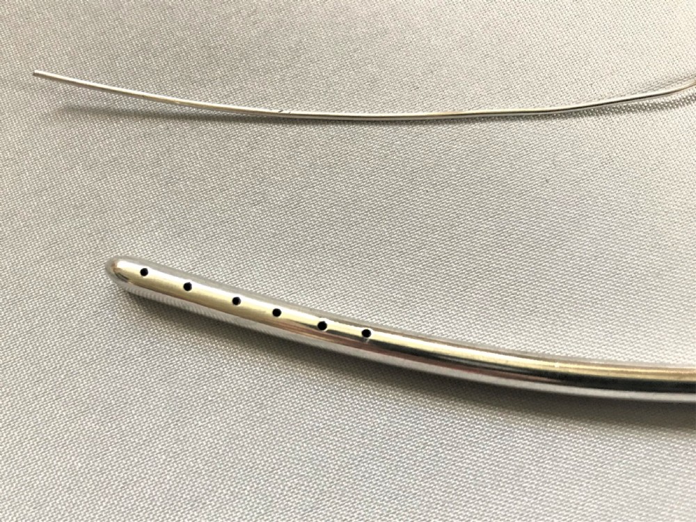 Medical interest. A rare female silver catheter  View V
