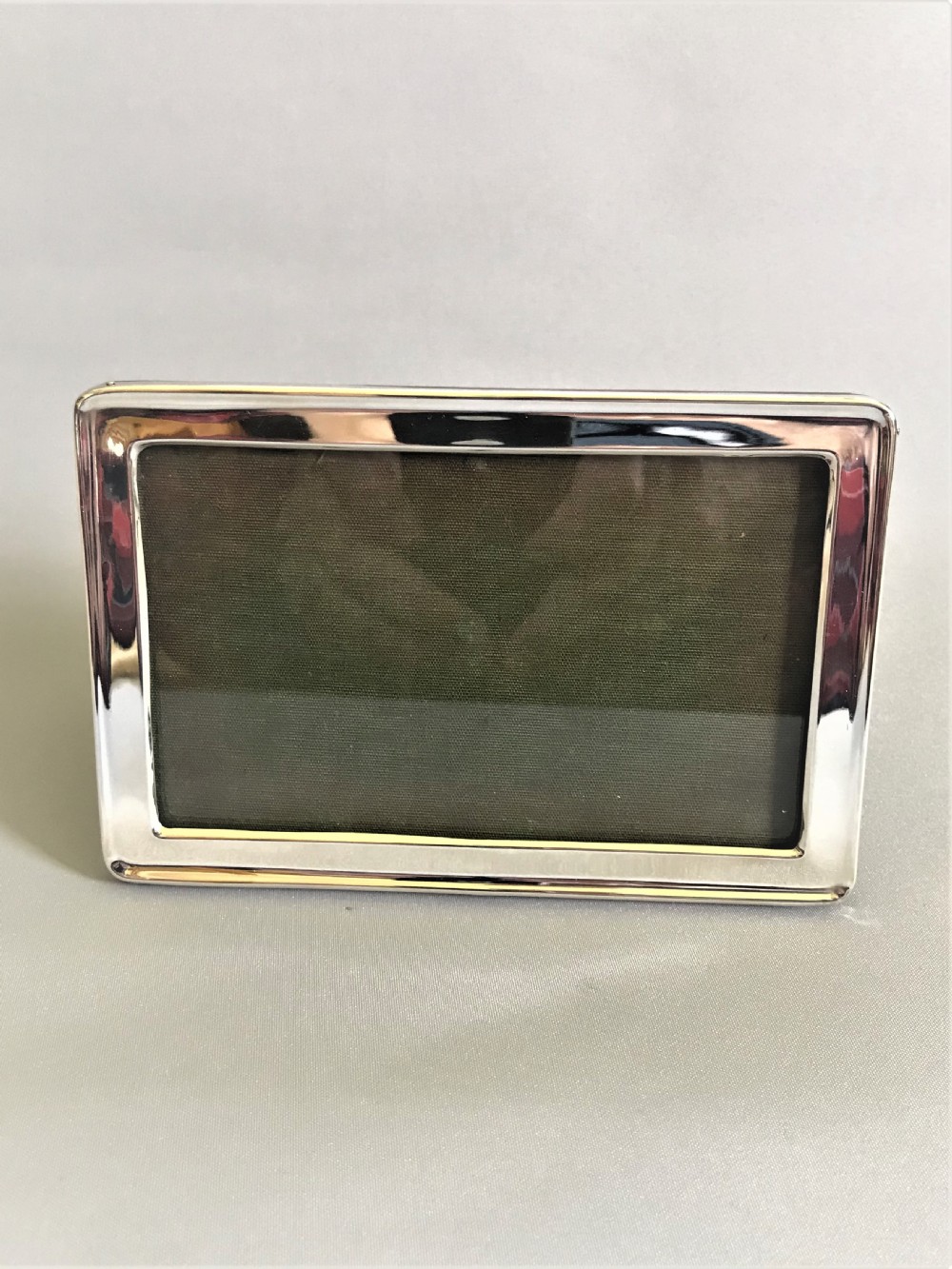 A stylish silver landscape format photo frame View II