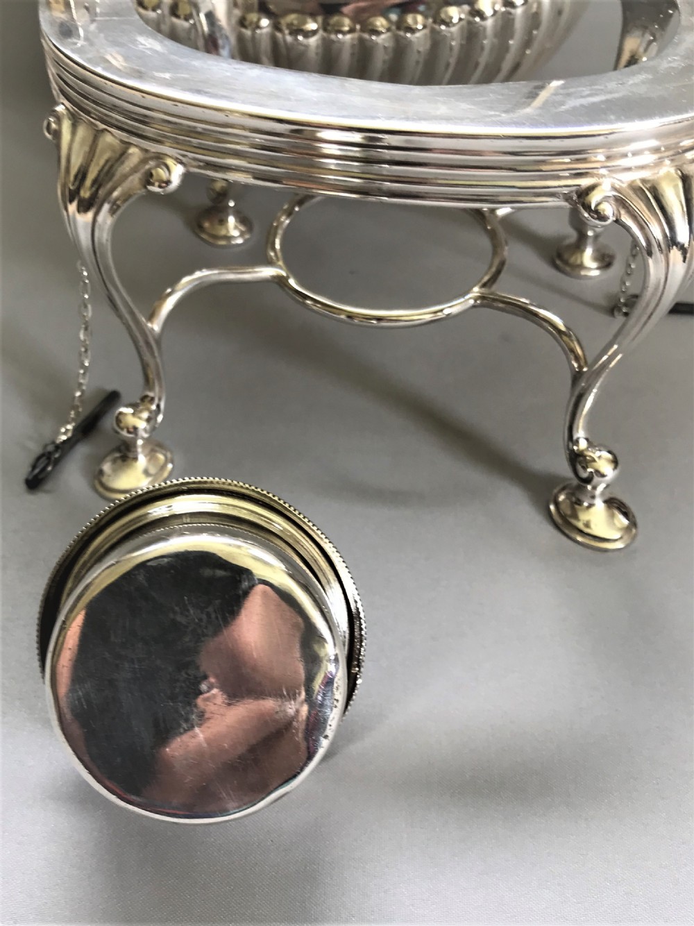 A superb Victorian silver plated spirit kettle View VII