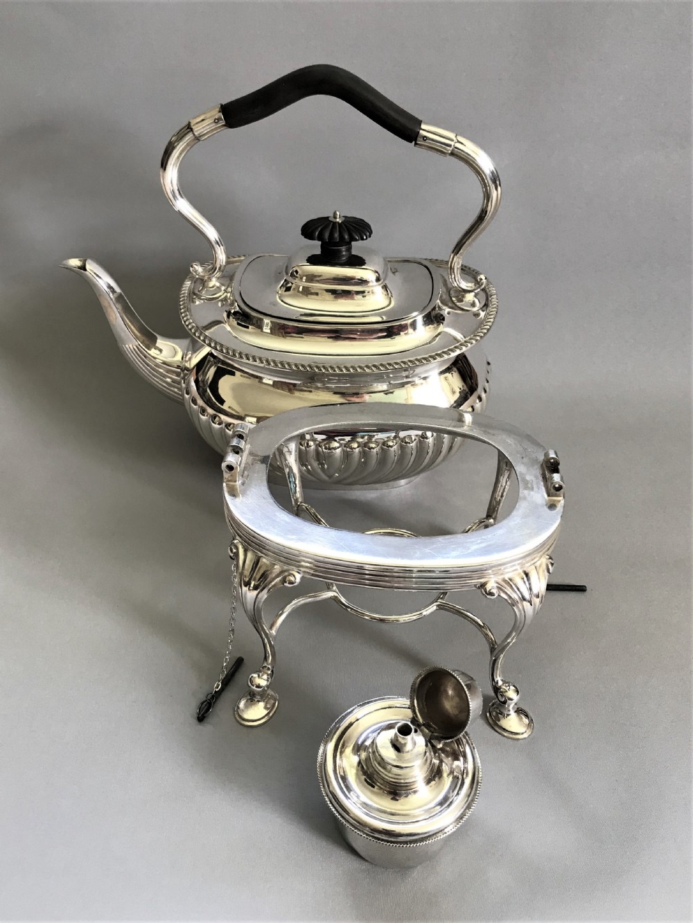 A superb Victorian silver plated spirit kettle View VIII