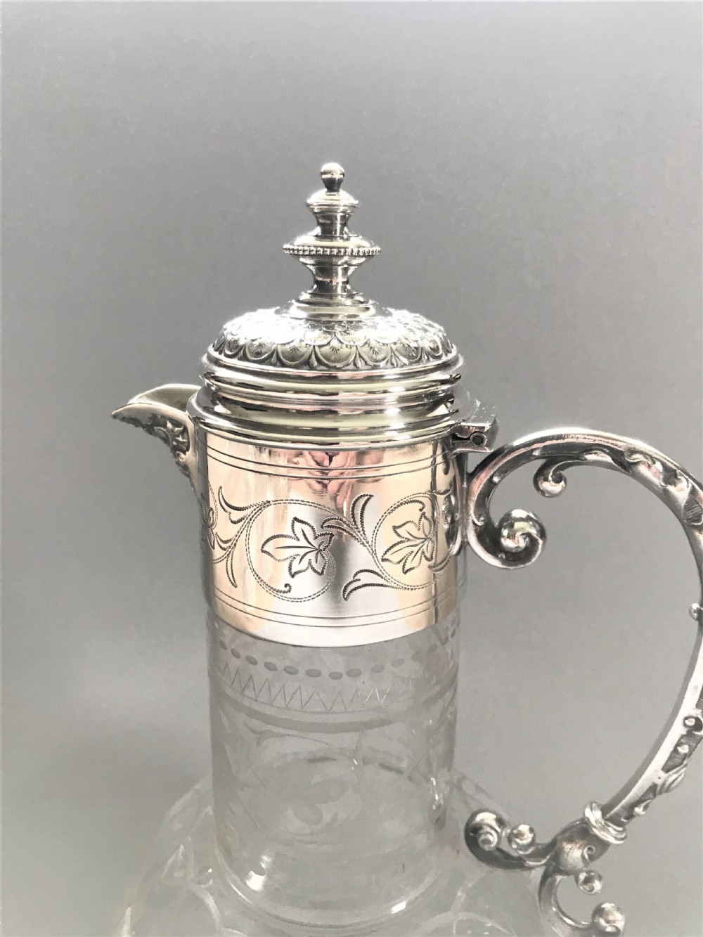 A wonderful WMF silver plated claret jug View II