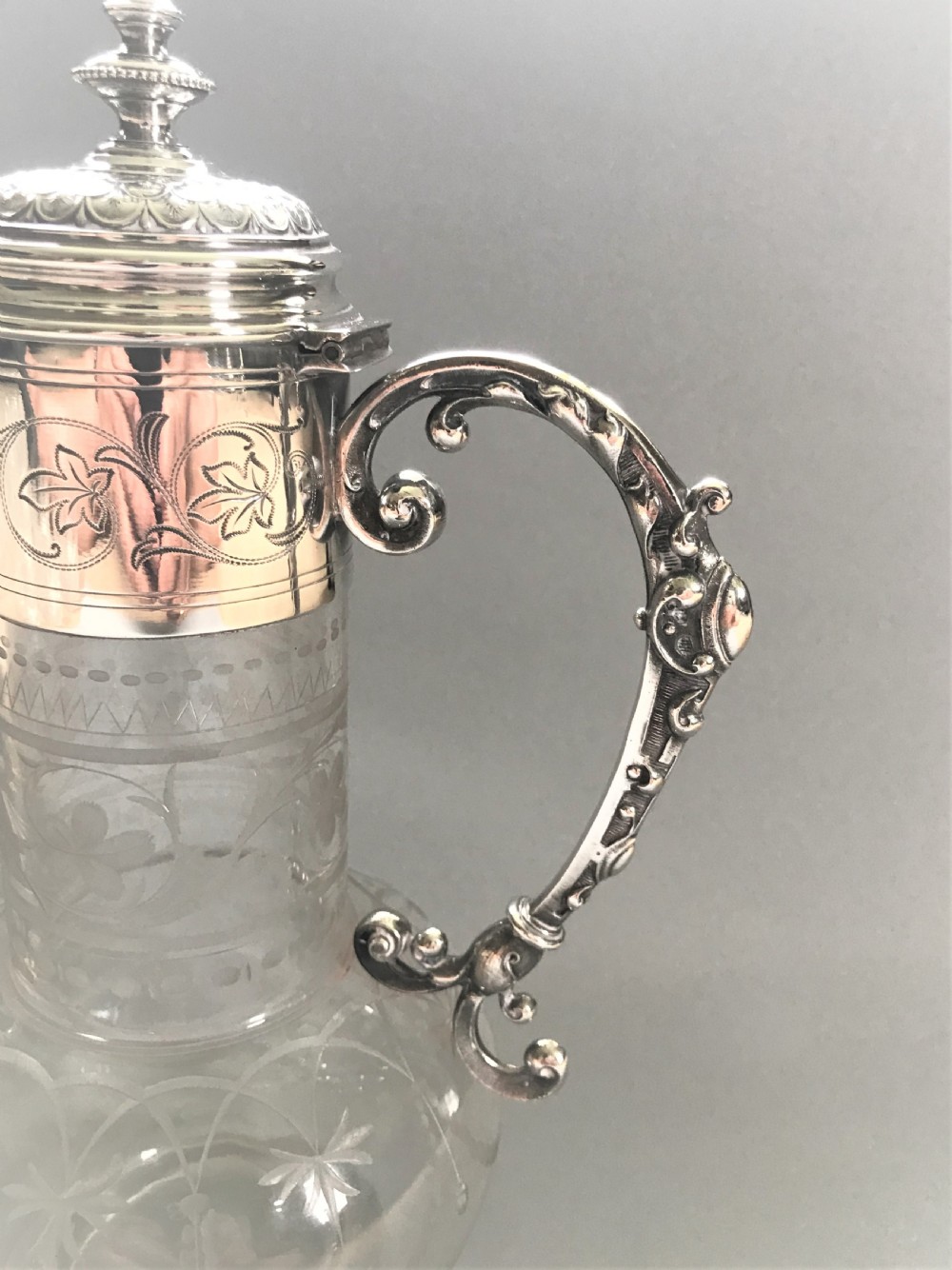 A wonderful WMF silver plated claret jug View III