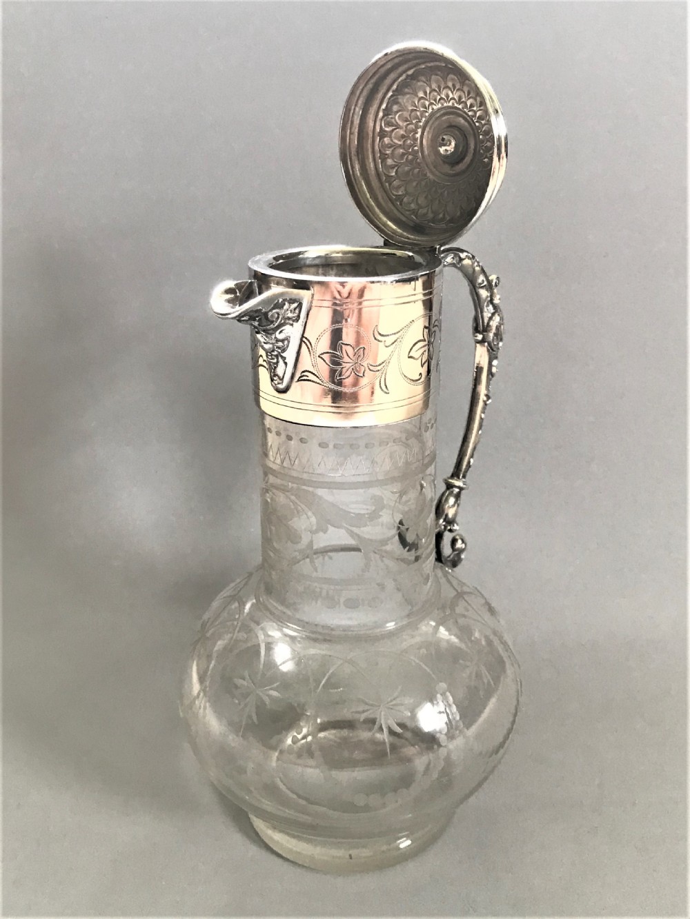 A wonderful WMF silver plated claret jug View IV