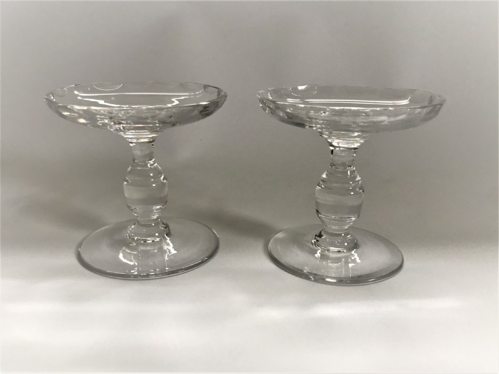A lovely Pair Of French Cut Glass Candle Holders View III