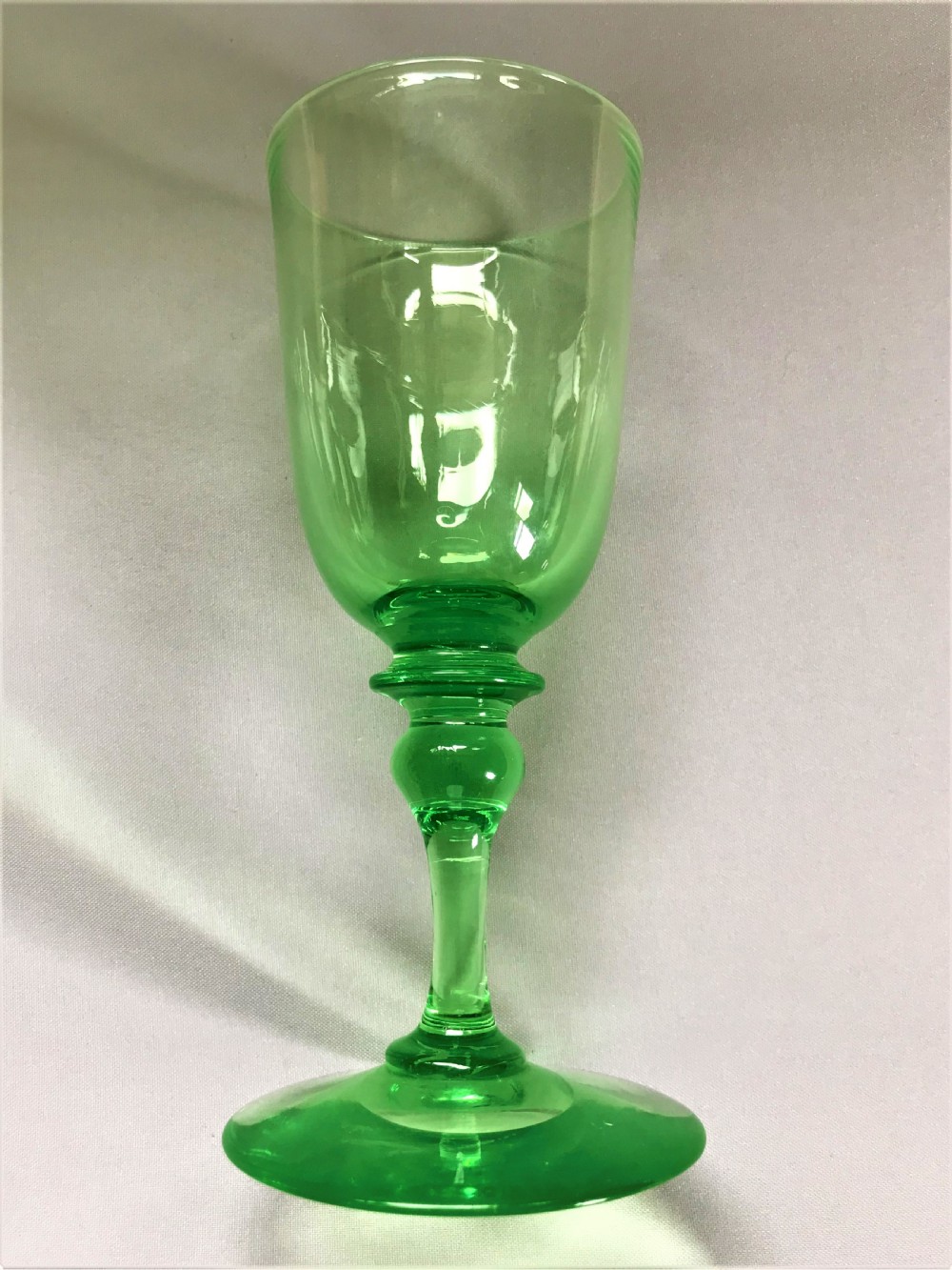 A fabulous pair of Victorian Uranium wine glasses View IV