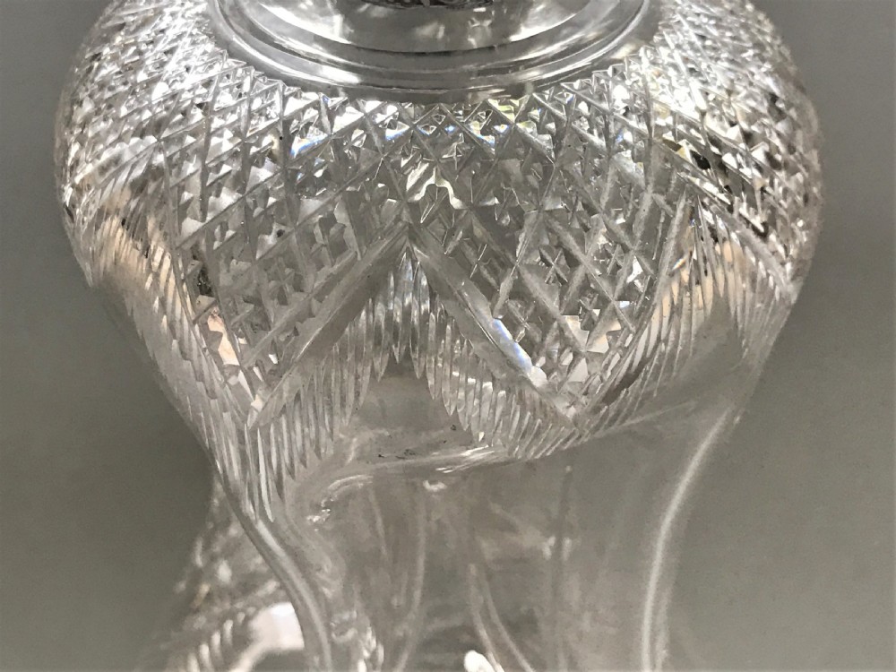 A superb Edwardian silver mounted glug glug decanter View VII