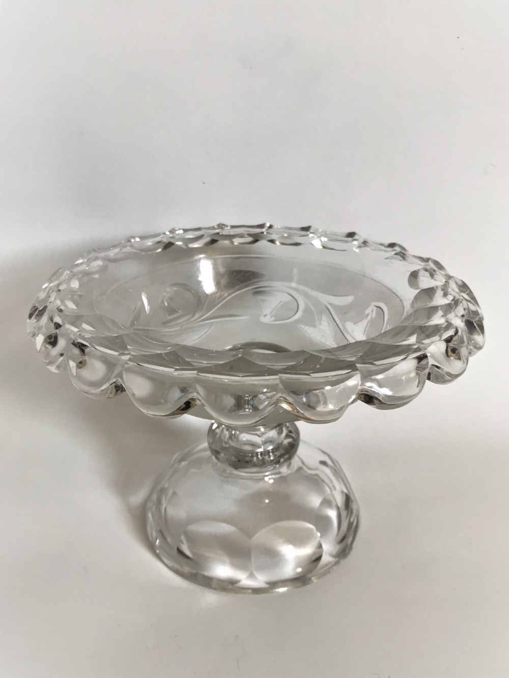 A gorgeous Victorian cut & frosted comport