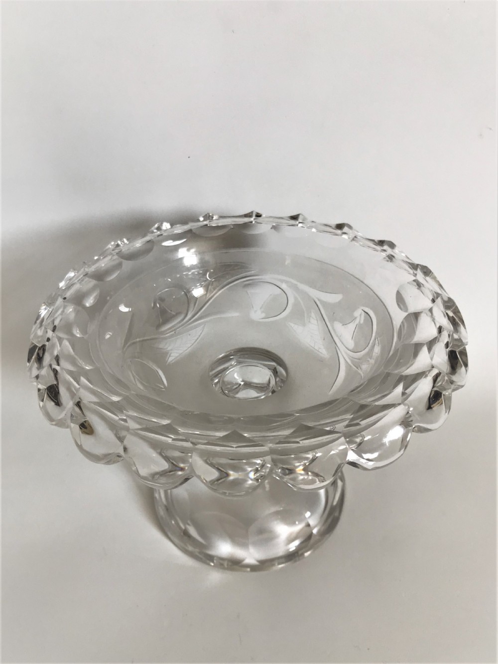 A gorgeous Victorian cut & frosted comport View II