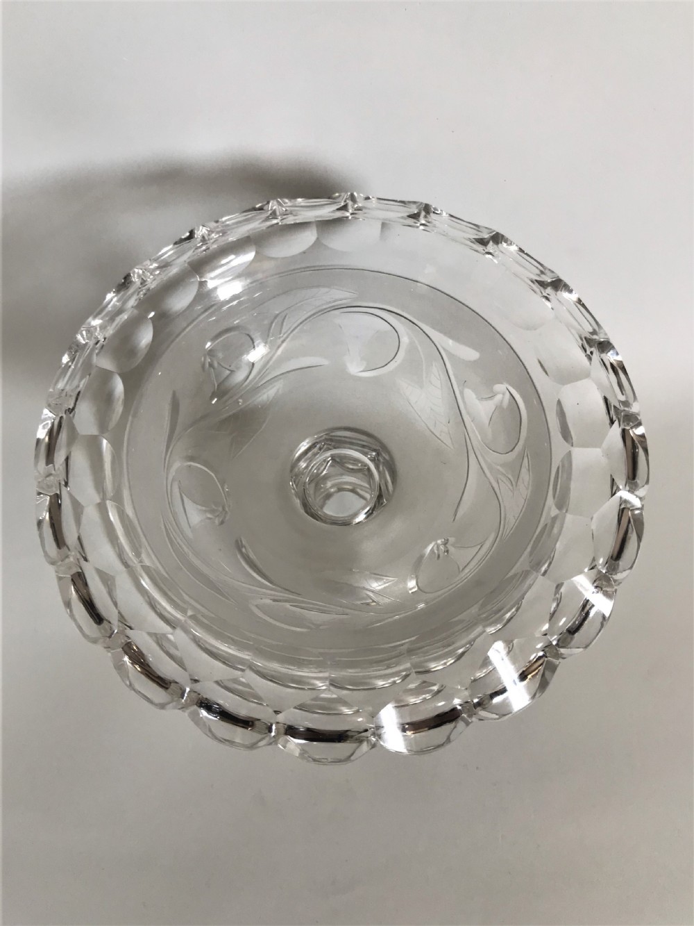 A gorgeous Victorian cut & frosted comport View III
