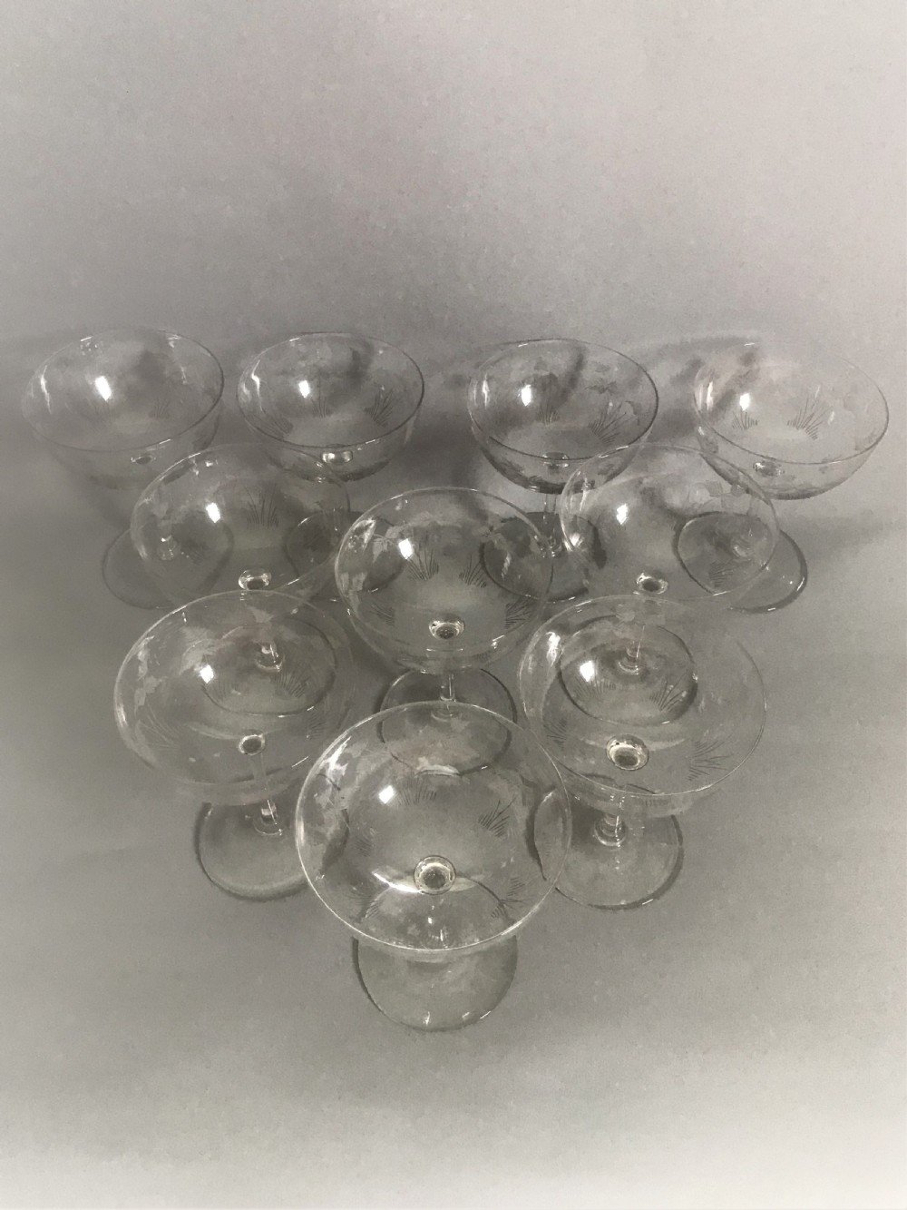 A splendid set of 10 Victorian champagne bowls View II
