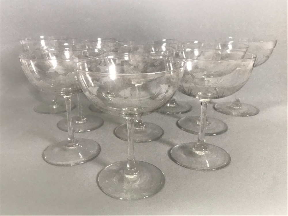 A splendid set of 10 Victorian champagne bowls View III