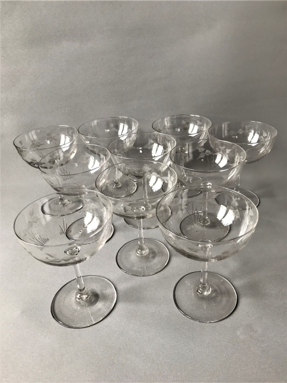 A splendid set of 10 Victorian champagne bowls