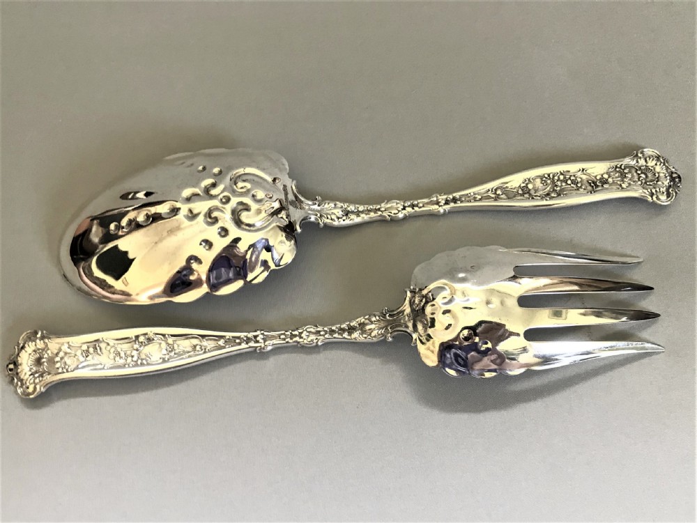 A fabulous pair of boxed Sterling silver dessert servers View IX