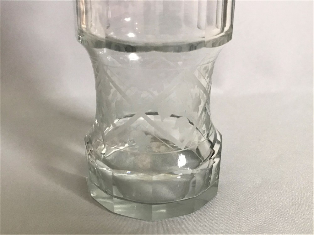 A superb French cut glass preserve/pickle jar View III
