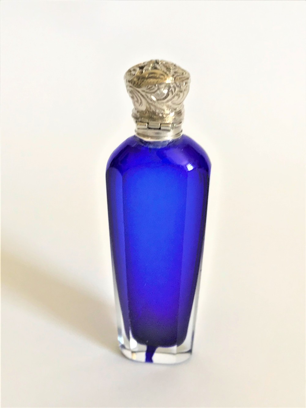 A lovely Victorian silver mounted scent bottle View II