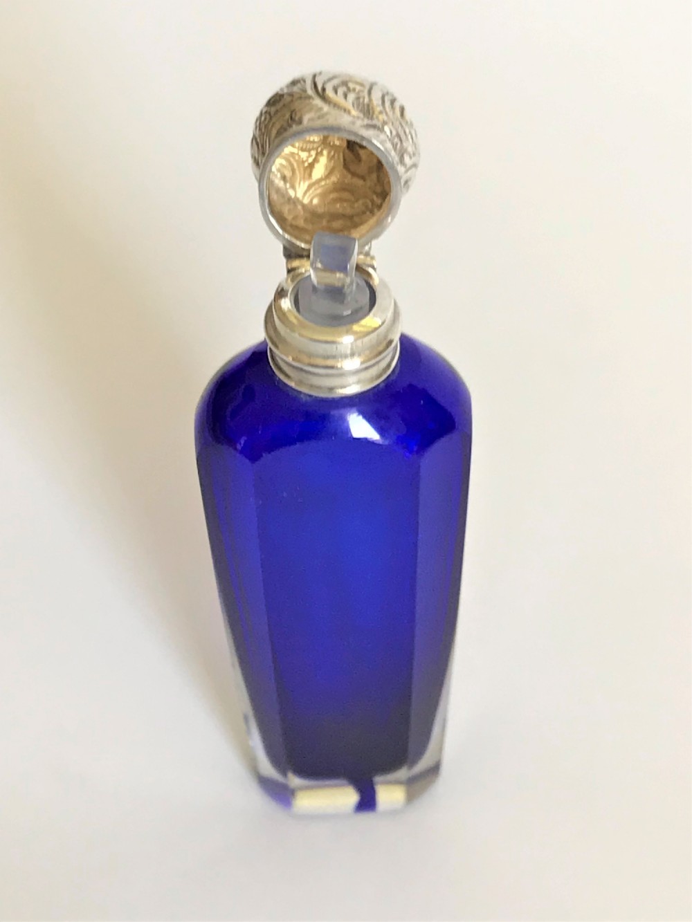 A lovely Victorian silver mounted scent bottle View III