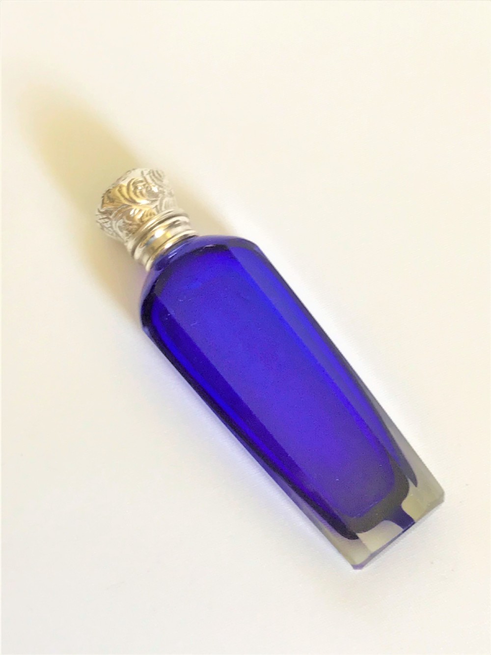 A lovely Victorian silver mounted scent bottle View IV