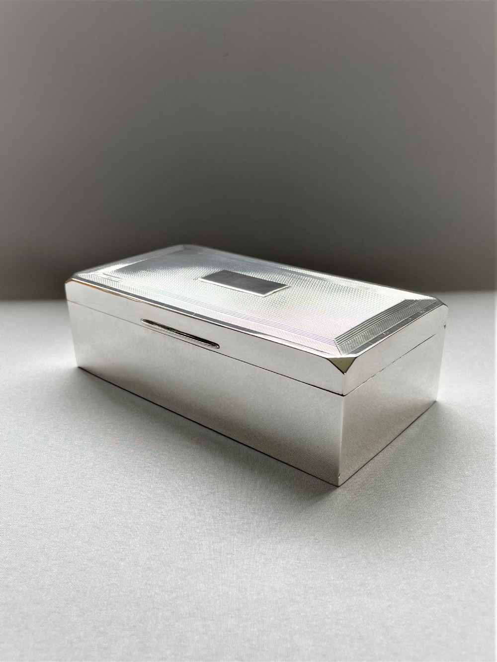 A fabulous Art Deco silver cigarette box
