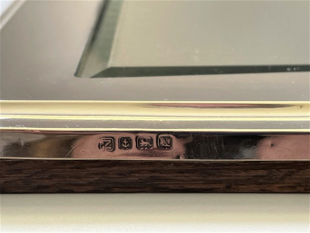 A stylish and desirable George V silver table mirror View VI