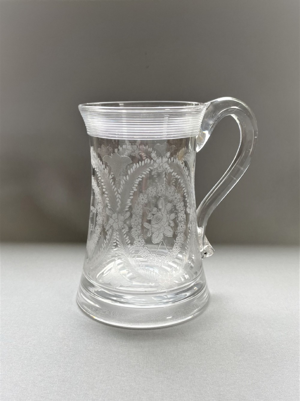 A gorgeous Victorian etched beer mug
