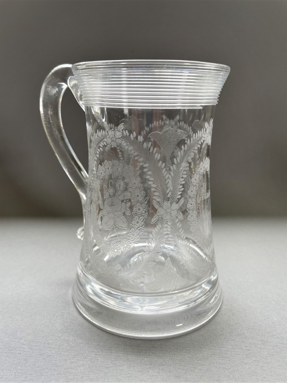 A gorgeous Victorian etched beer mug View III