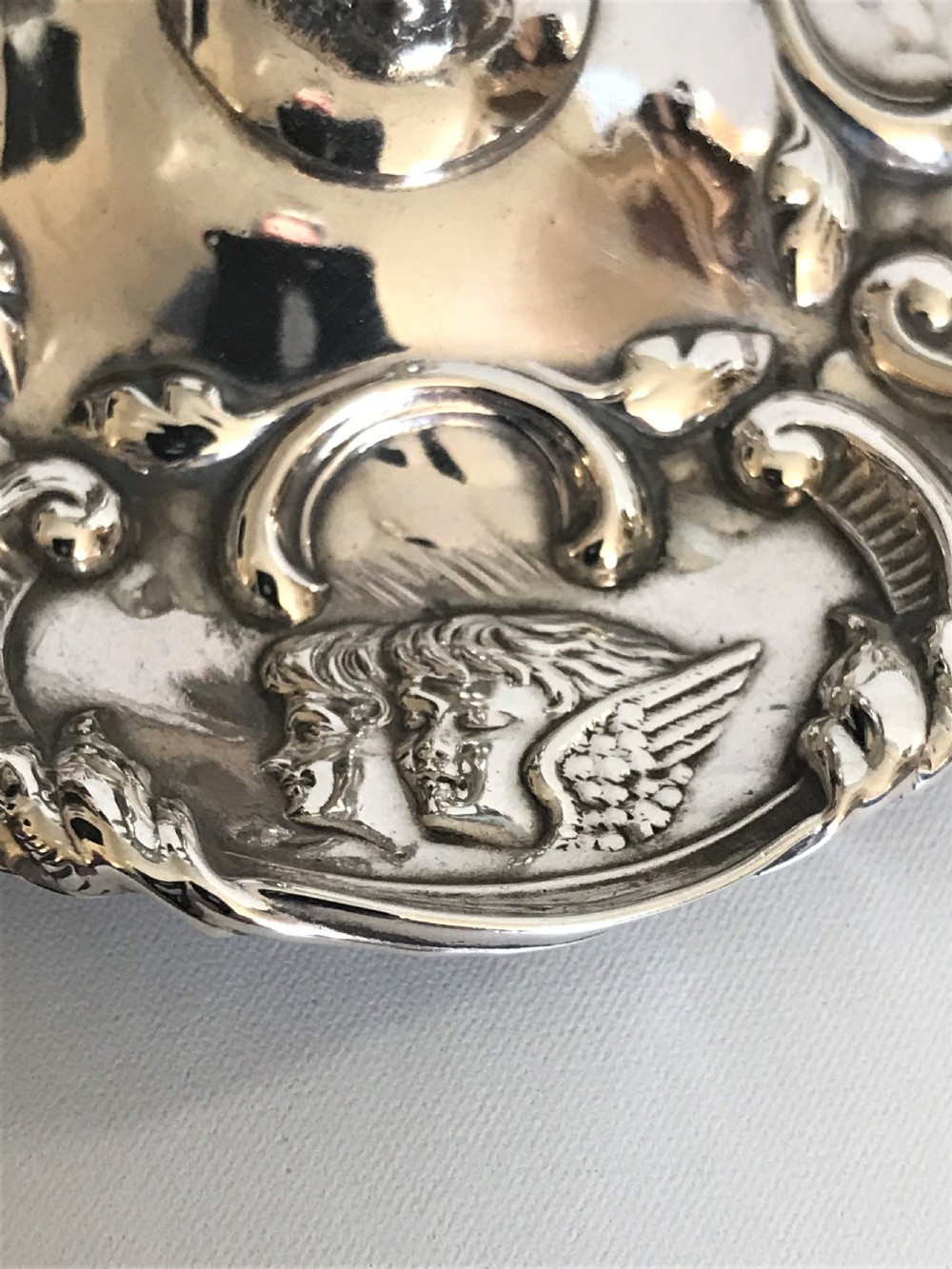 A lovely Edwardian Reynolds Angels Silver Ring Tree View IV