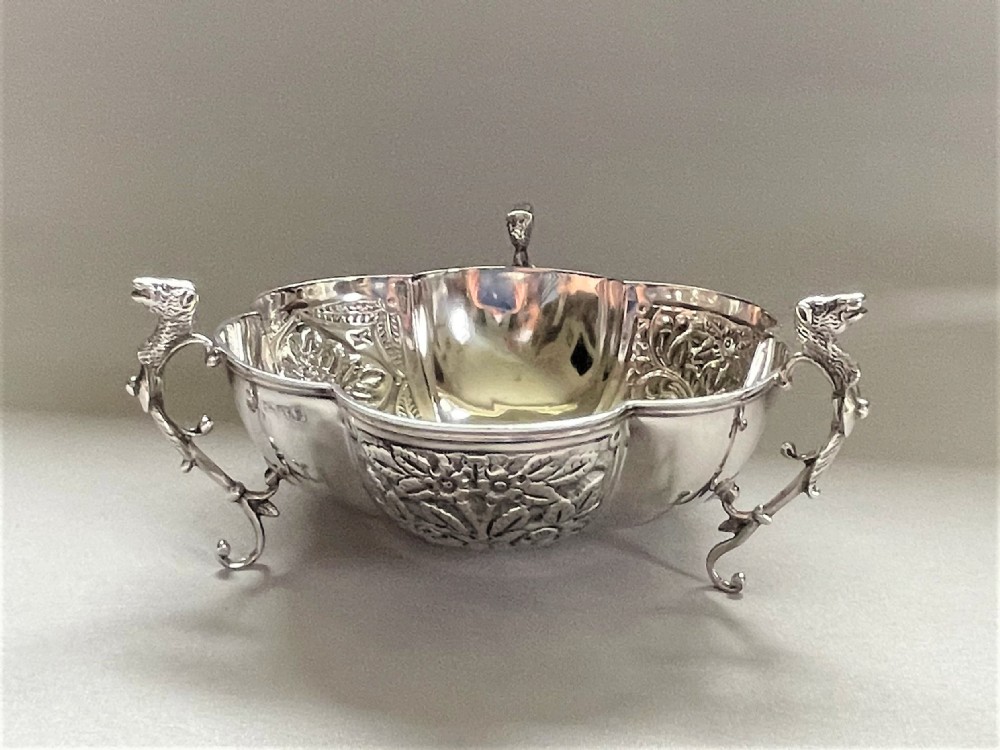A gorgeous Edwardian Chester silver sweetmeat dish