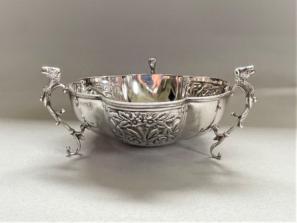 A gorgeous Edwardian Chester silver sweetmeat dish View III
